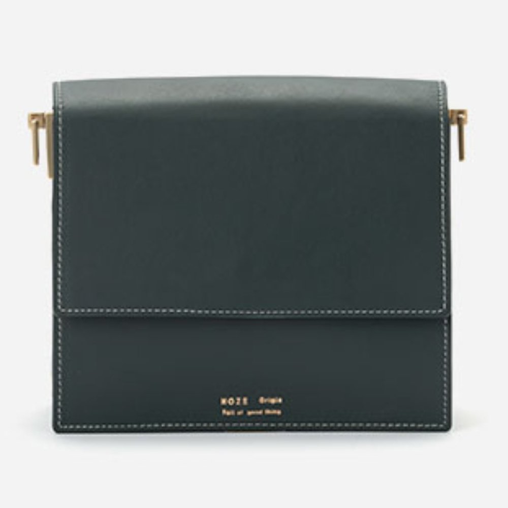 WConcept Hoze Leather Shoulder Bag - Deep Green